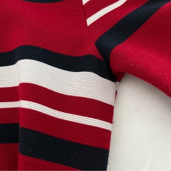 Zara Red Black and White Striped 3/4 Sleeve Shift Dress, Size S - Picture 12 of 12